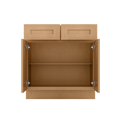 Base Kitchen Cabinet B33 Shaker Toffee 33 in. width 34.5 in. height 24 in. depth - Kitchen Cabinets