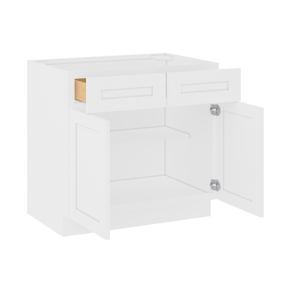 Base Kitchen Cabinet B36 Alpina White LessCare 36 in. width 34.5 in. height 24 in. depth - Kitchen Cabinets