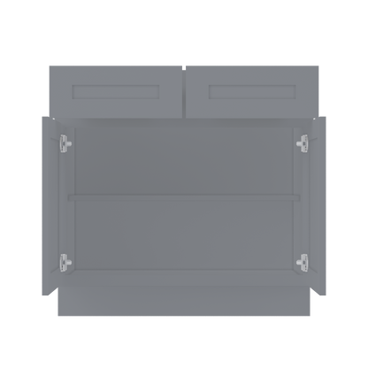 Base Kitchen Cabinet B36 Colonial Gray LessCare 36 in. width 34.5 in. height 24 in. depth - Kitchen Cabinets