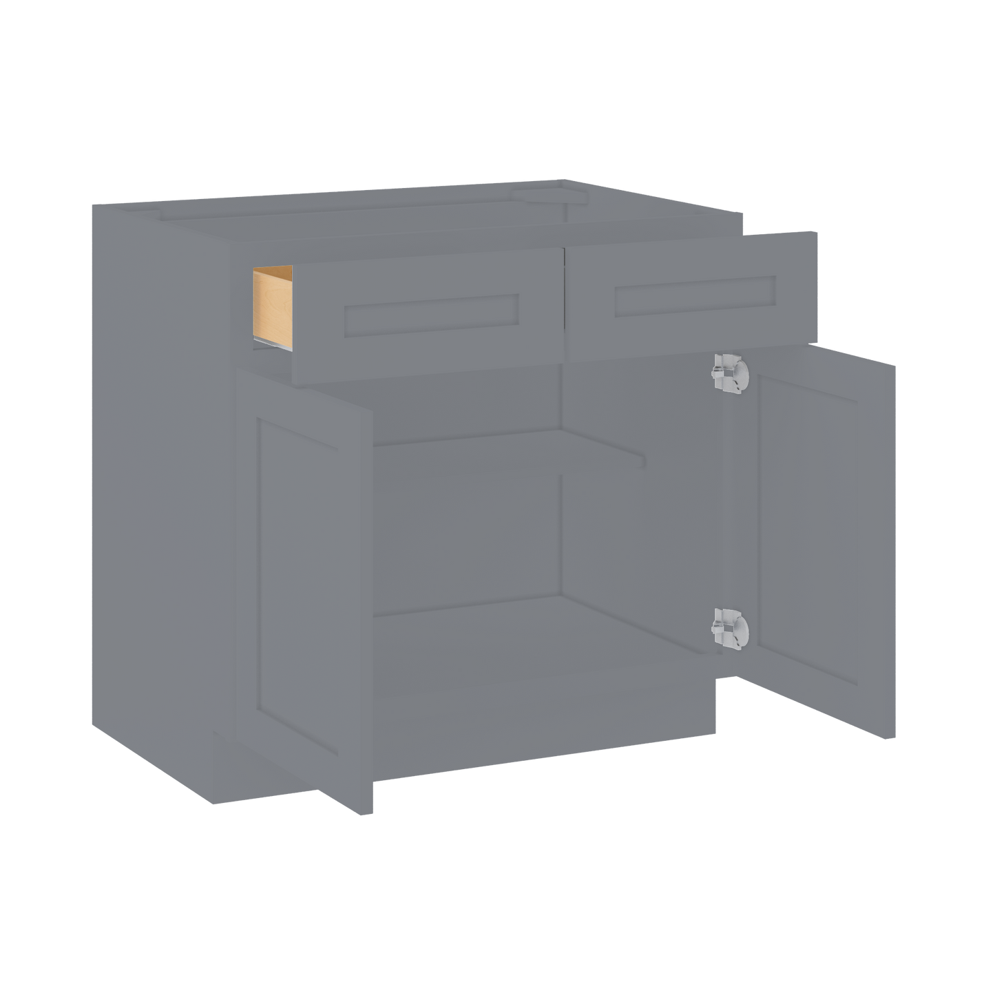 Base Kitchen Cabinet B36 Colonial Gray LessCare 36 in. width 34.5 in. height 24 in. depth - Kitchen Cabinets