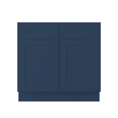 Base Kitchen Cabinet B36 Danbury Blue LessCare 36 in. width 34.5 in. height 24 in. depth - Kitchen Cabinets