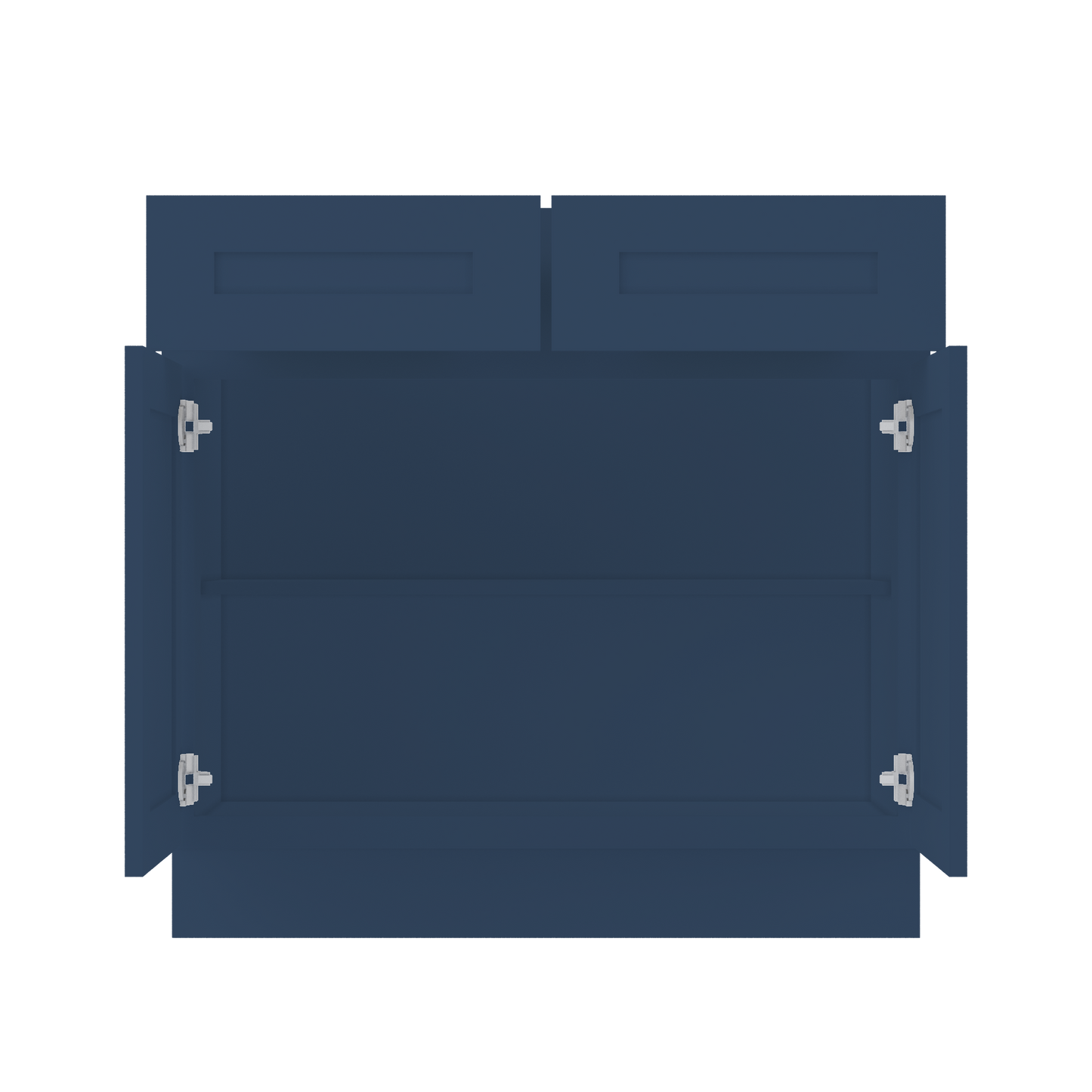 Base Kitchen Cabinet B36 Danbury Blue LessCare 36 in. width 34.5 in. height 24 in. depth - Kitchen Cabinets