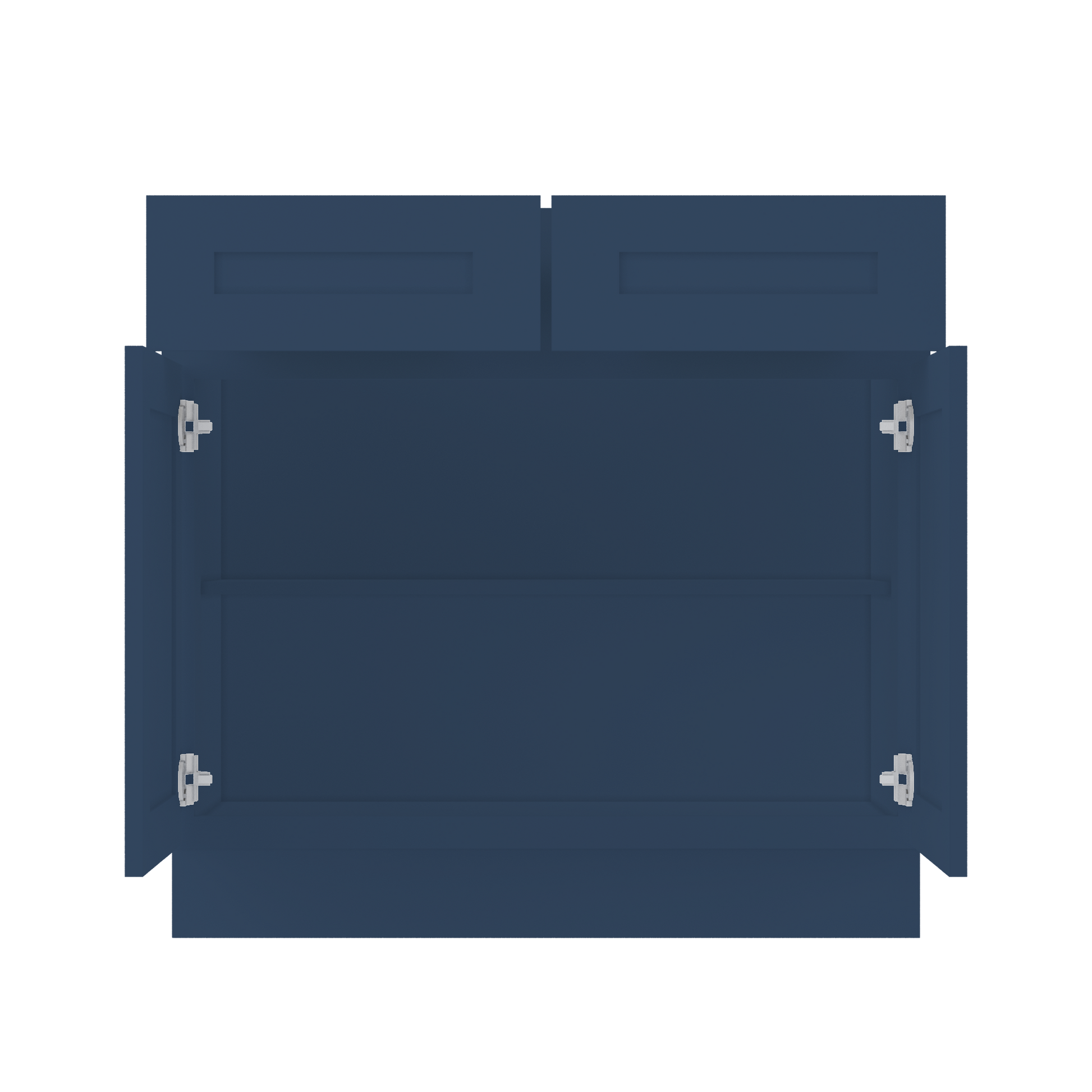 Base Kitchen Cabinet B36 Danbury Blue LessCare 36 in. width 34.5 in. height 24 in. depth - Kitchen Cabinets