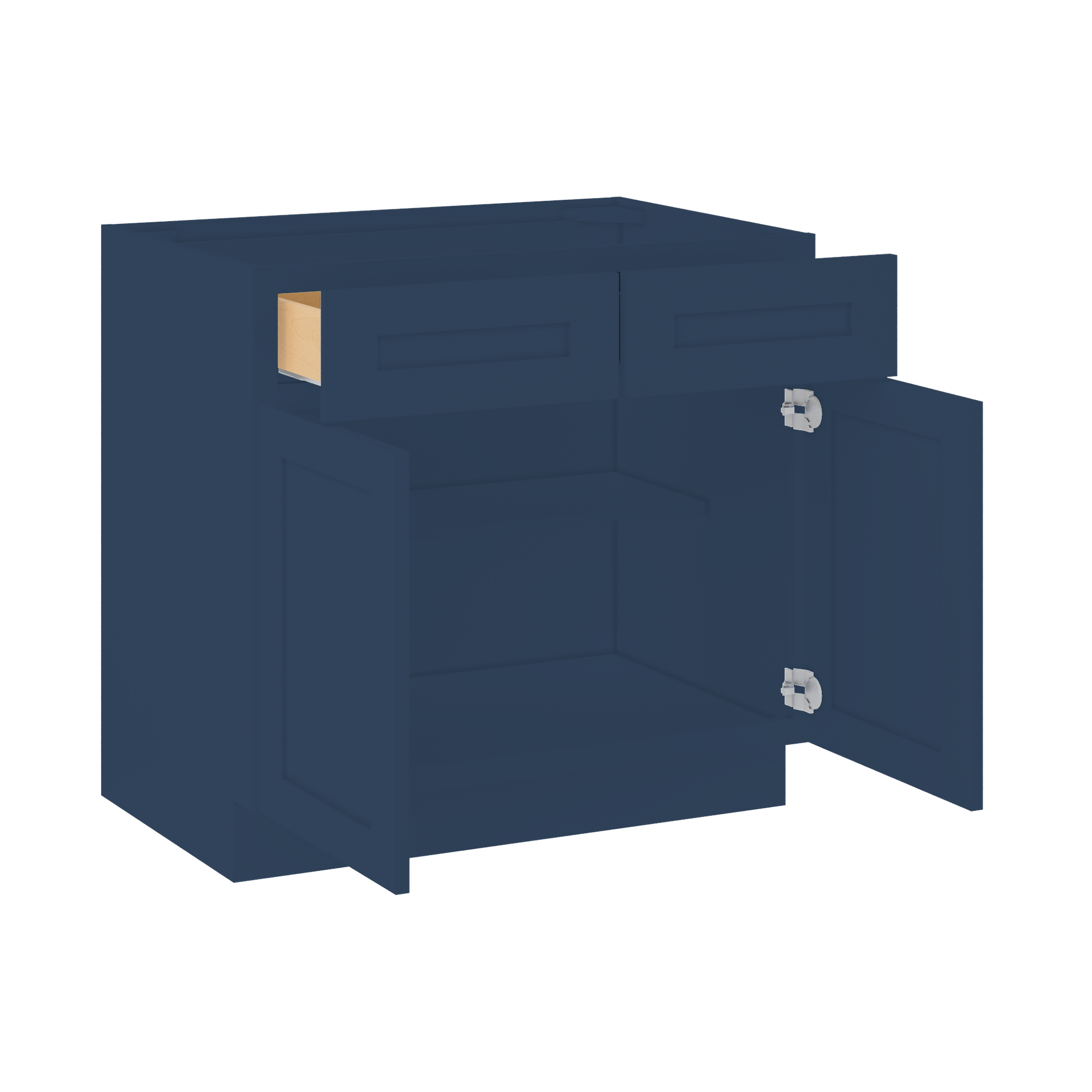 Base Kitchen Cabinet B36 Danbury Blue LessCare 36 in. width 34.5 in. height 24 in. depth - Kitchen Cabinets