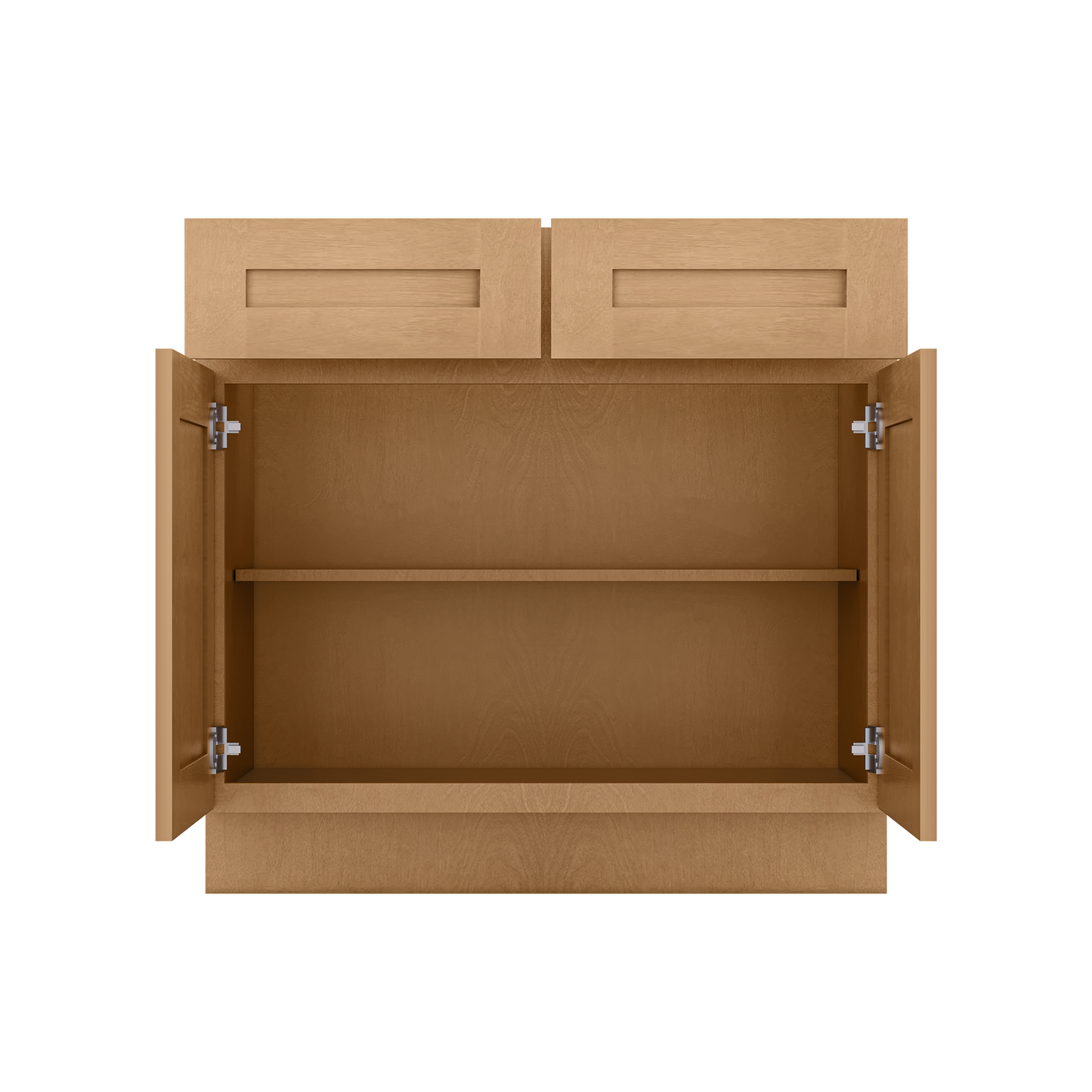 Base Kitchen Cabinet B36 Shaker Toffee LessCare 36 in. width 34.5 in. height 24 in. depth - Kitchen Cabinets