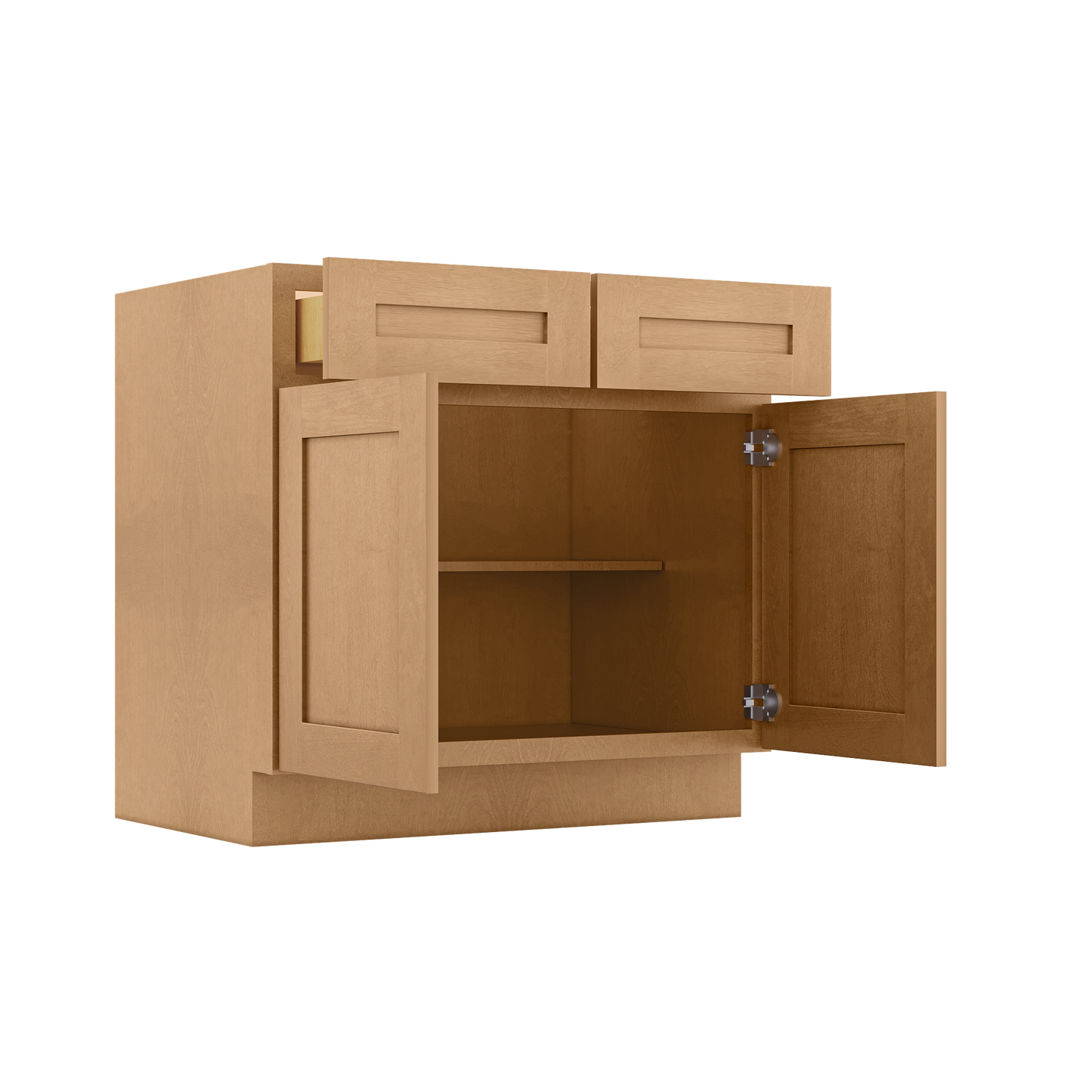 Base Kitchen Cabinet B36 Shaker Toffee LessCare 36 in. width 34.5 in. height 24 in. depth - Kitchen Cabinets
