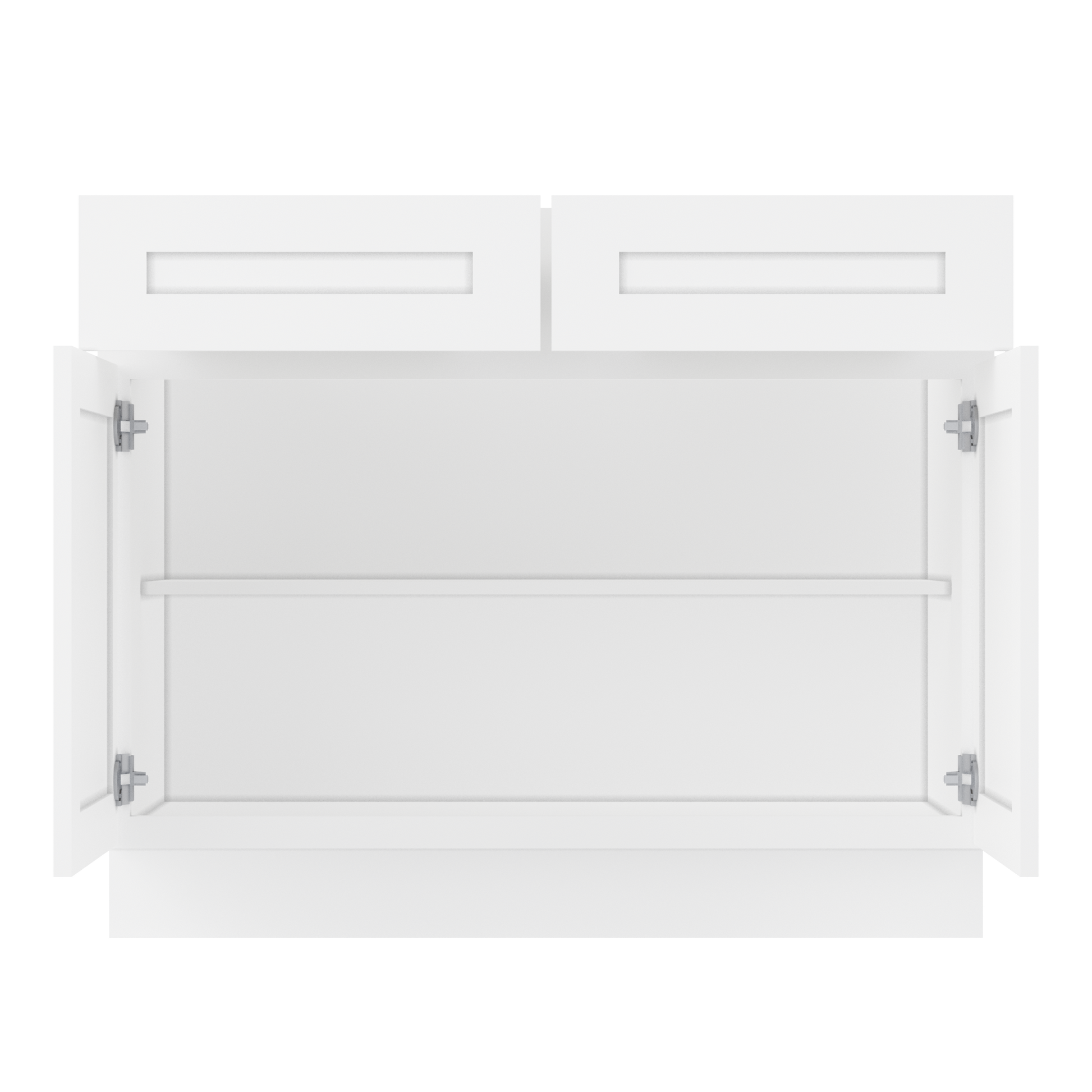 Base Kitchen Cabinet B42 Alpina White LessCare 42 in. width 34.5 in. height 24 in. depth - Kitchen Cabinets
