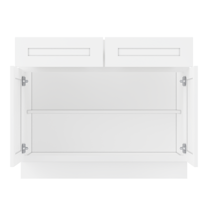 Base Kitchen Cabinet B42 Alpina White LessCare 42 in. width 34.5 in. height 24 in. depth - Kitchen Cabinets