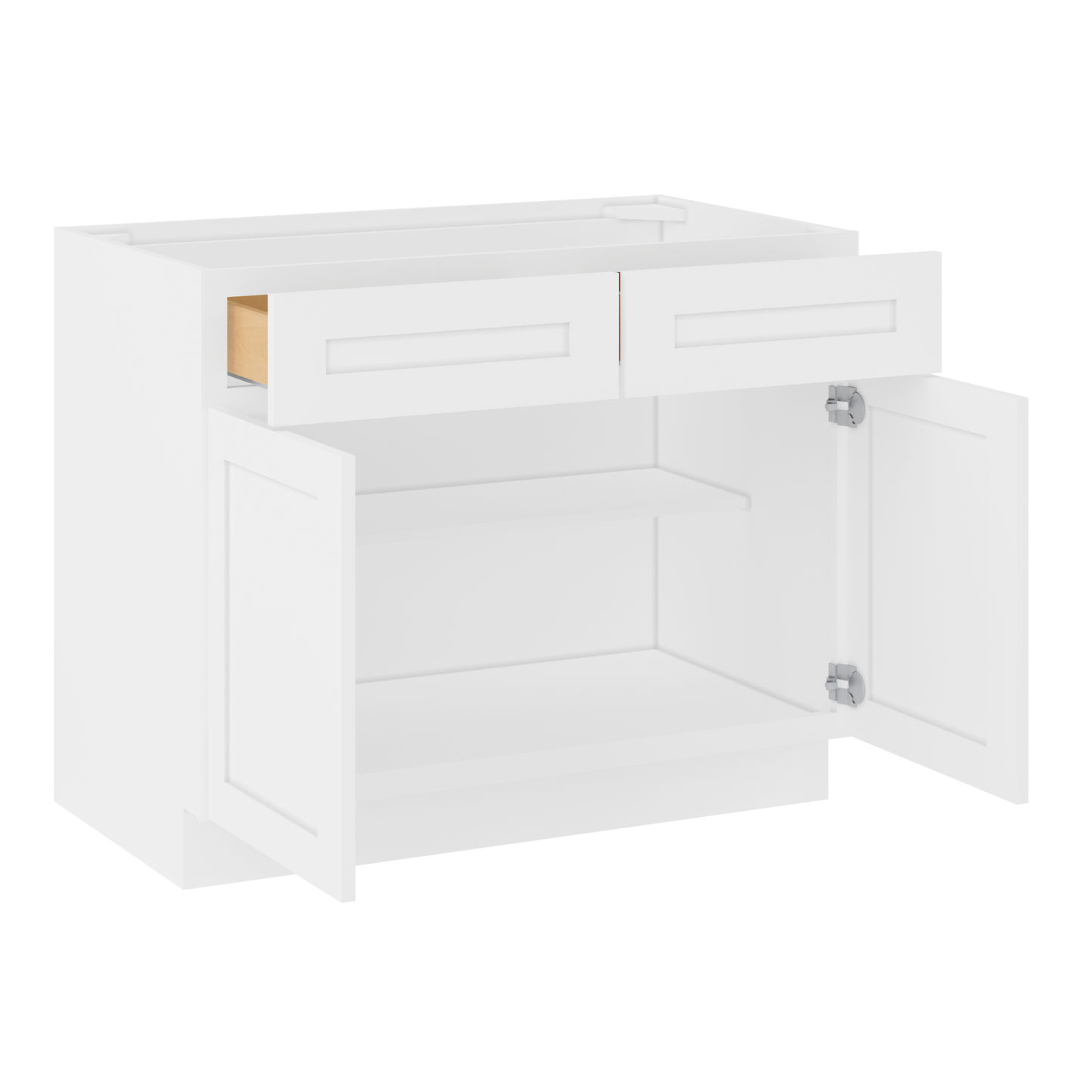 Base Kitchen Cabinet B42 Alpina White LessCare 42 in. width 34.5 in. height 24 in. depth - Kitchen Cabinets