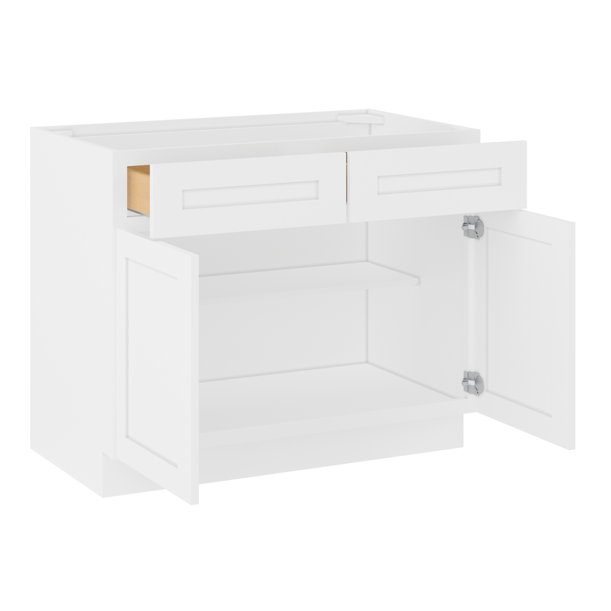 Base Kitchen Cabinet B42 Alpina White LessCare 42 in. width 34.5 in. height 24 in. depth - Kitchen Cabinets