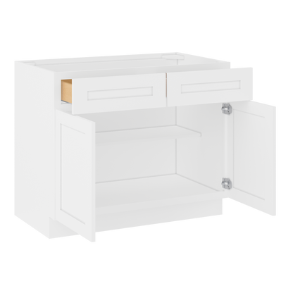 Base Kitchen Cabinet B42 Alpina White LessCare 42 in. width 34.5 in. height 24 in. depth - Kitchen Cabinets