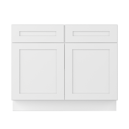 Base Kitchen Cabinet B42 Alpina White LessCare 42 in. width 34.5 in. height 24 in. depth - Kitchen Cabinets