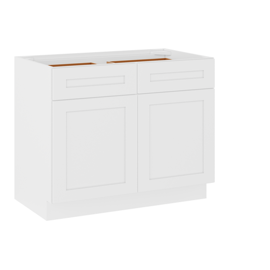 Base Kitchen Cabinet B42 Alpina White LessCare 42 in. width 34.5 in. height 24 in. depth - Kitchen Cabinets