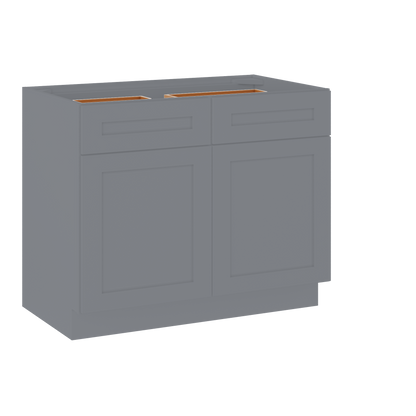 Base Kitchen Cabinet B42 Colonial Gray LessCare 42 in. width 34.5 in. height 24 in. depth - Kitchen Cabinets