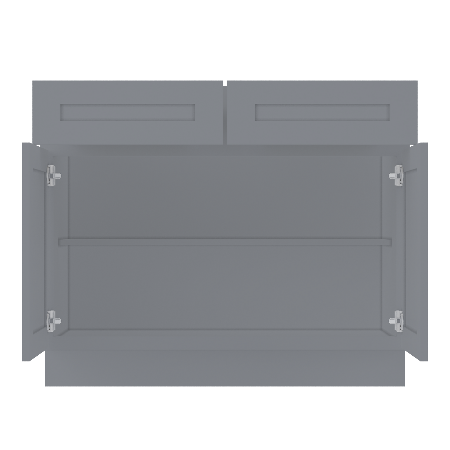 Base Kitchen Cabinet B42 Colonial Gray LessCare 42 in. width 34.5 in. height 24 in. depth - Kitchen Cabinets
