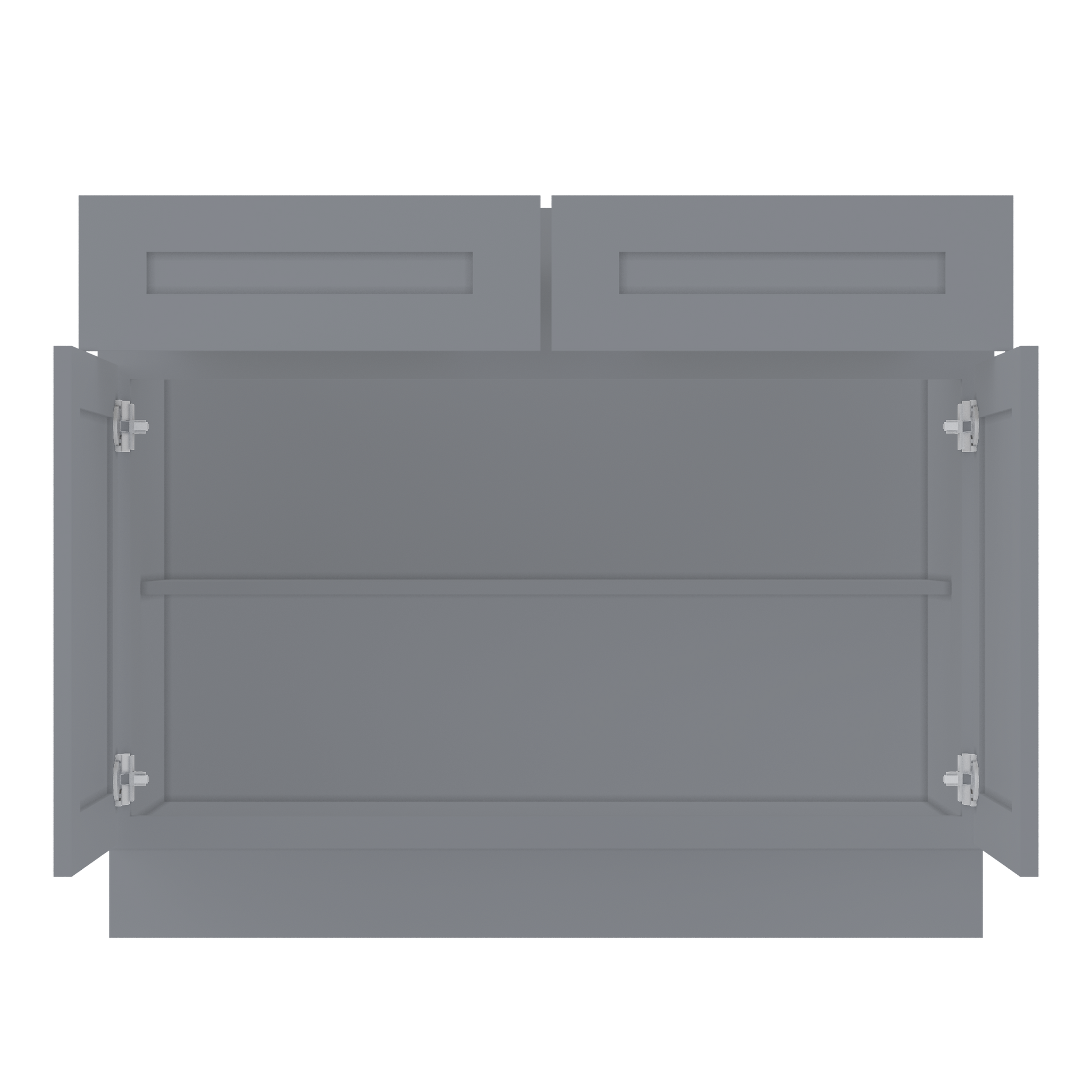 Base Kitchen Cabinet B42 Colonial Gray LessCare 42 in. width 34.5 in. height 24 in. depth - Kitchen Cabinets