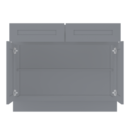 Base Kitchen Cabinet B42 Colonial Gray LessCare 42 in. width 34.5 in. height 24 in. depth - Kitchen Cabinets