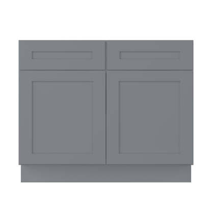 Base Kitchen Cabinet B42 Colonial Gray LessCare 42 in. width 34.5 in. height 24 in. depth - Kitchen Cabinets