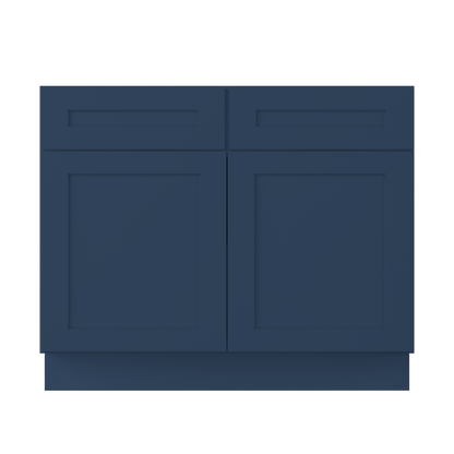 Base Kitchen Cabinet B42 Danbury Blue LessCare 42 in. width 34.5 in. height 24 in. depth - Kitchen Cabinets