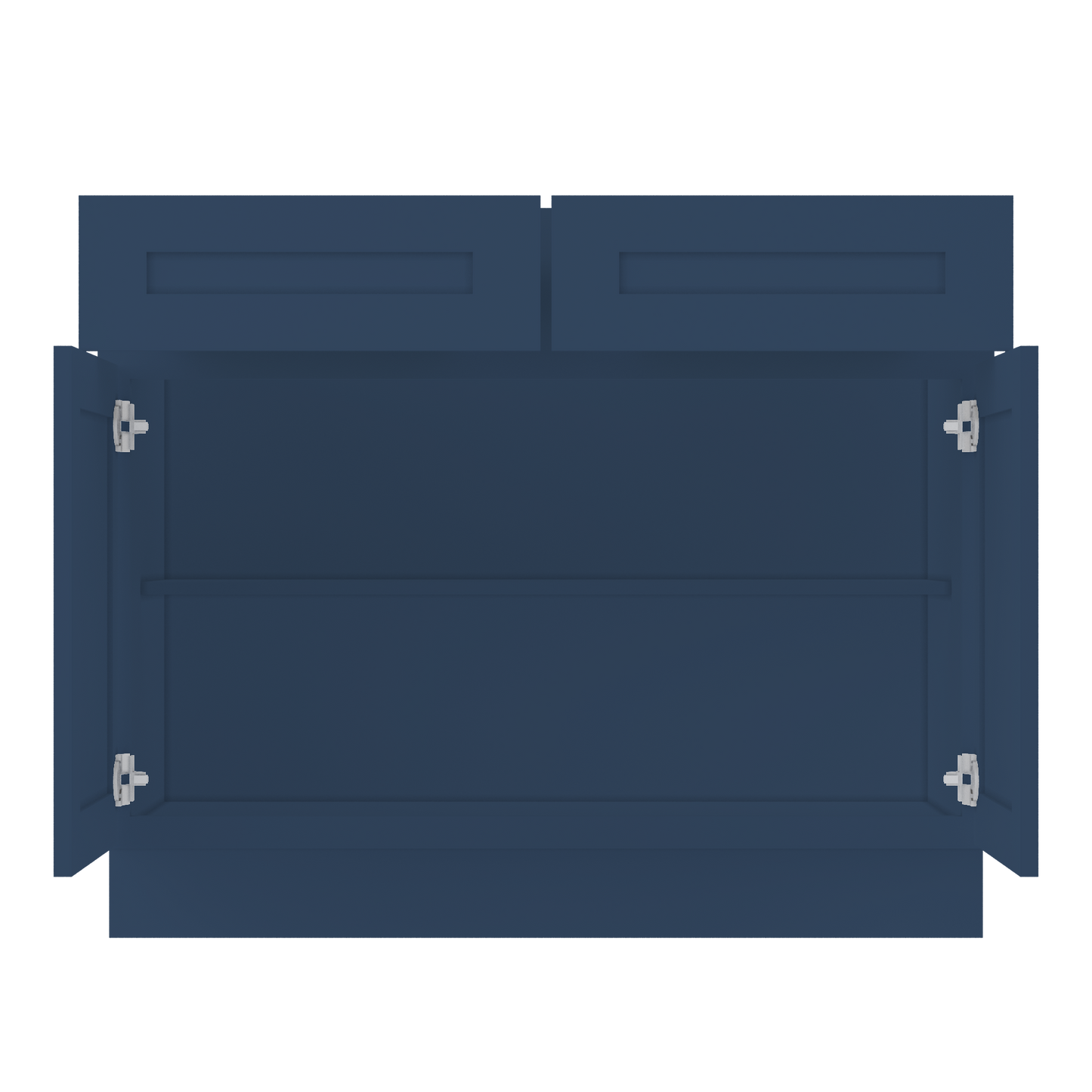 Base Kitchen Cabinet B42 Danbury Blue LessCare 42 in. width 34.5 in. height 24 in. depth - Kitchen Cabinets