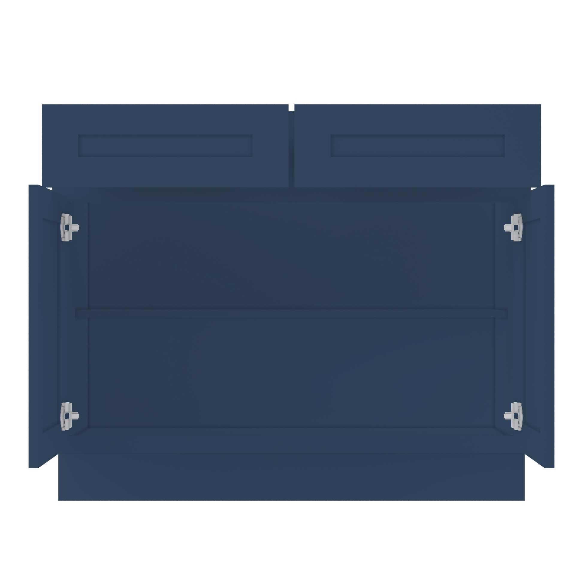 Base Kitchen Cabinet B42 Danbury Blue LessCare 42 in. width 34.5 in. height 24 in. depth - Kitchen Cabinets