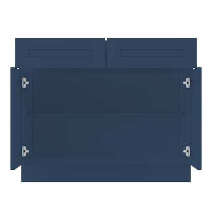 Base Kitchen Cabinet B42 Danbury Blue LessCare 42 in. width 34.5 in. height 24 in. depth - Kitchen Cabinets