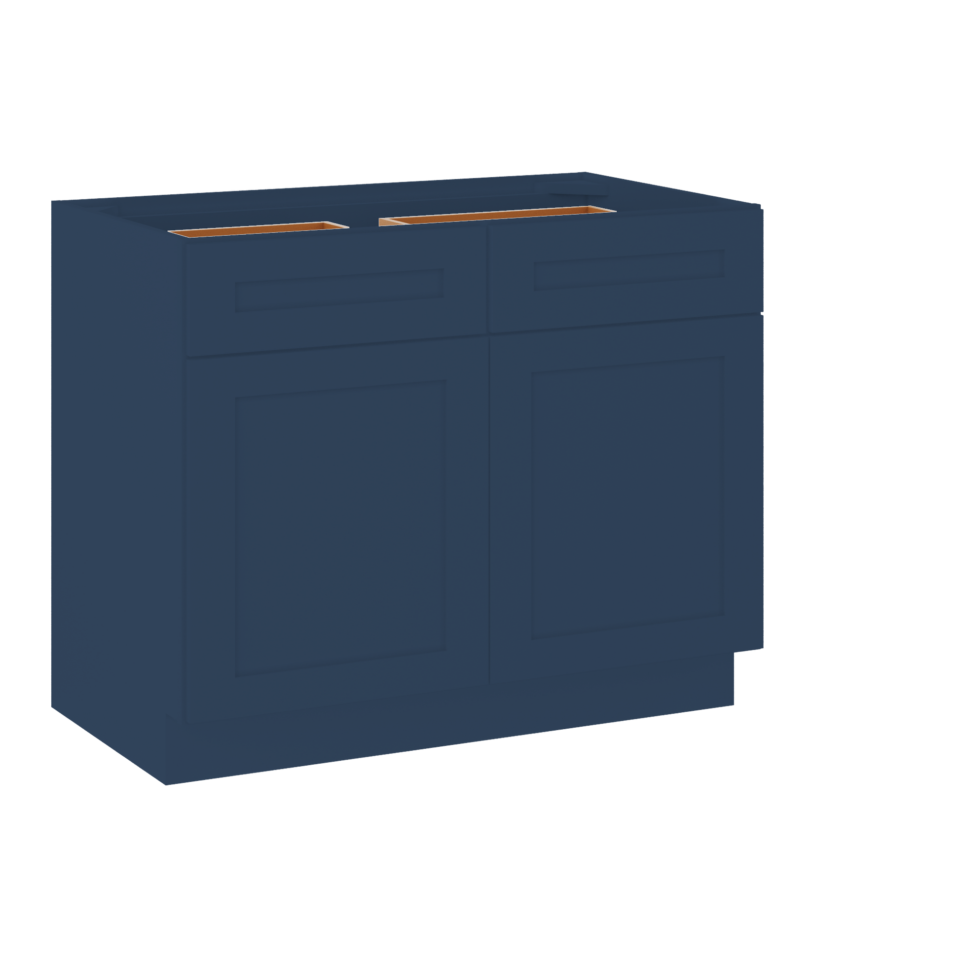Base Kitchen Cabinet B42 Danbury Blue LessCare 42 in. width 34.5 in. height 24 in. depth - Kitchen Cabinets