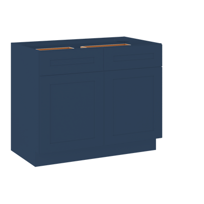 Base Kitchen Cabinet B42 Danbury Blue LessCare 42 in. width 34.5 in. height 24 in. depth - Kitchen Cabinets