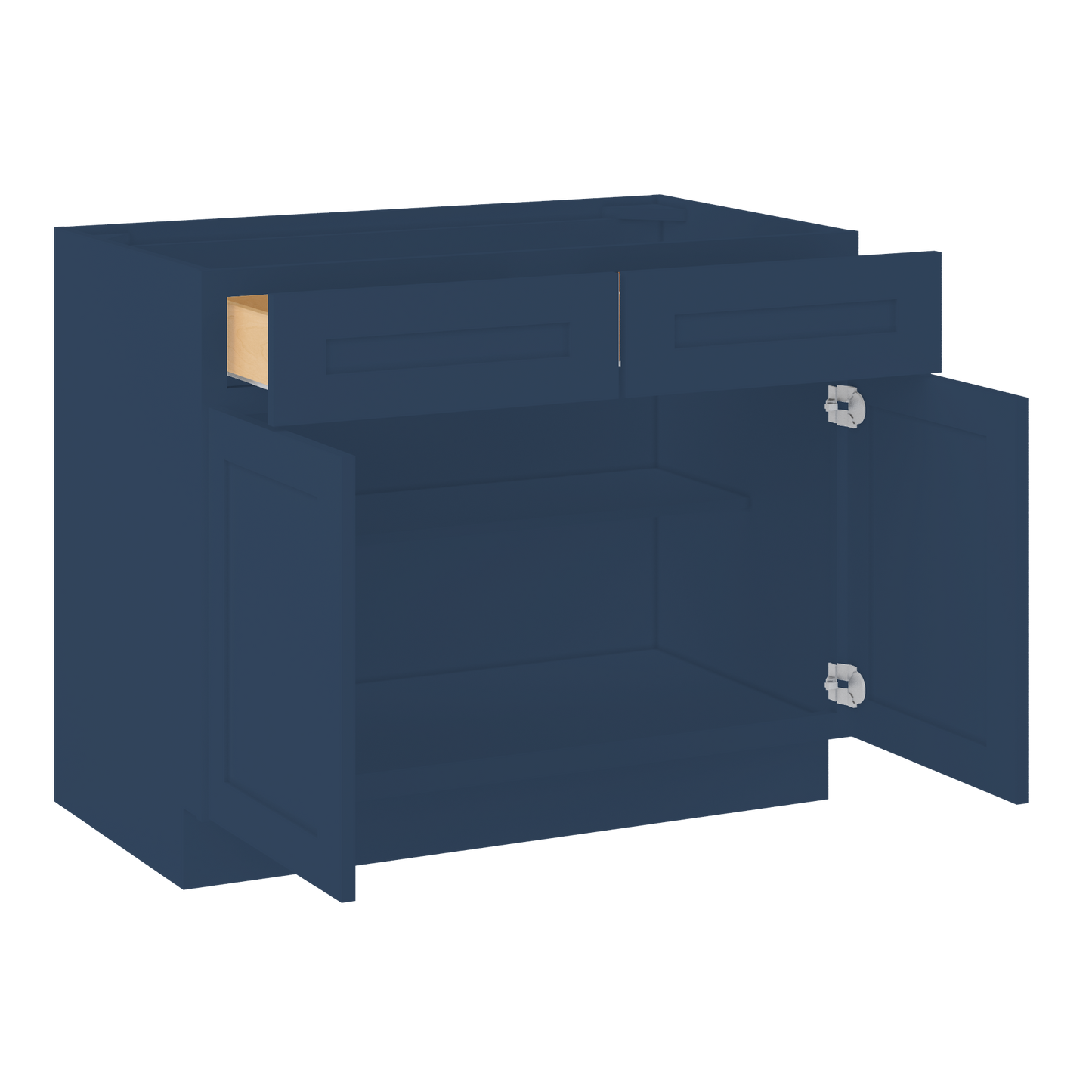 Base Kitchen Cabinet B42 Danbury Blue LessCare 42 in. width 34.5 in. height 24 in. depth - Kitchen Cabinets
