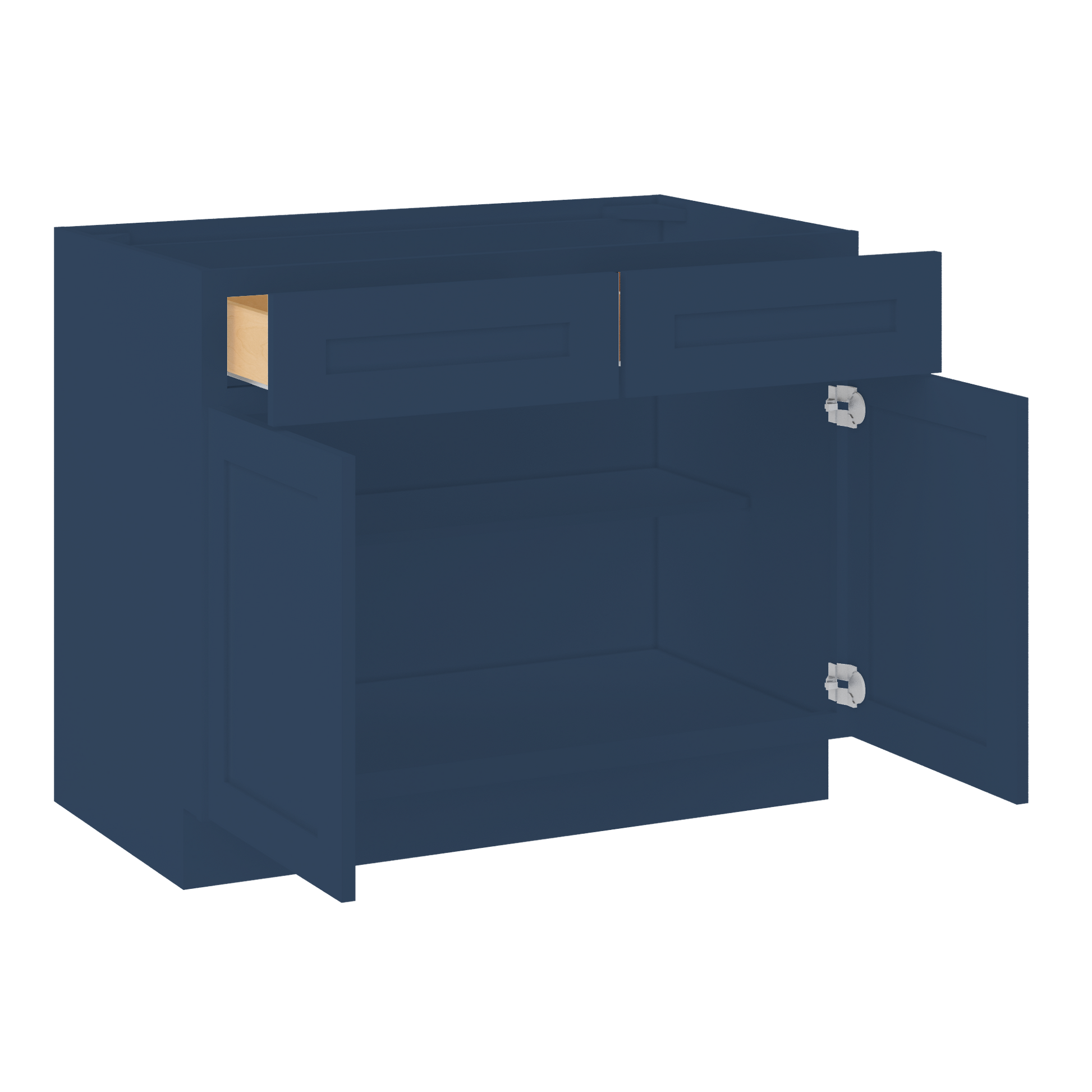 Base Kitchen Cabinet B42 Danbury Blue LessCare 42 in. width 34.5 in. height 24 in. depth - Kitchen Cabinets