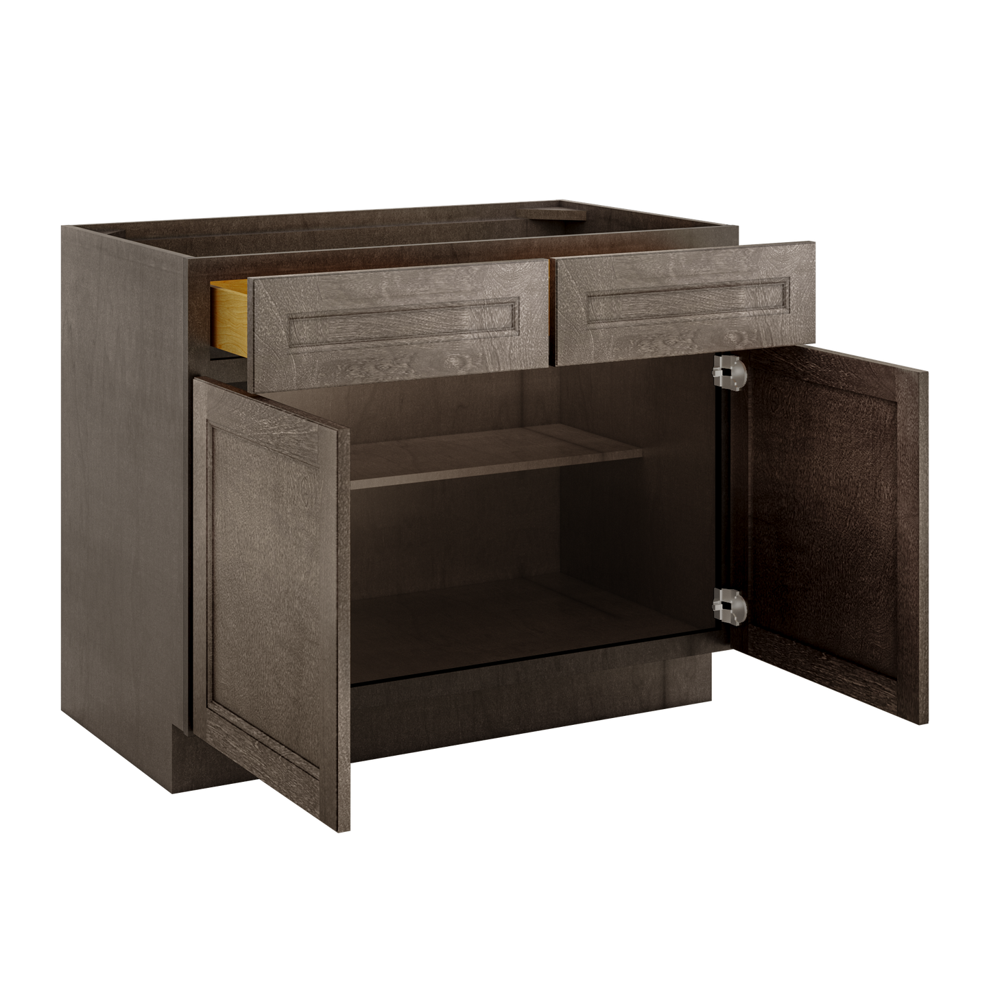Base Kitchen Cabinet B42 Milan Slate 42 in. width 34.5 in. height 24 in. depth - Kitchen Cabinets