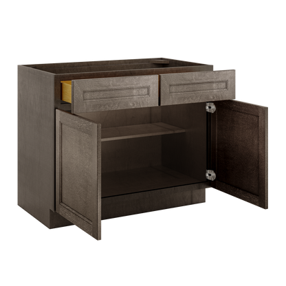 Base Kitchen Cabinet B42 Milan Slate 42 in. width 34.5 in. height 24 in. depth - Kitchen Cabinets
