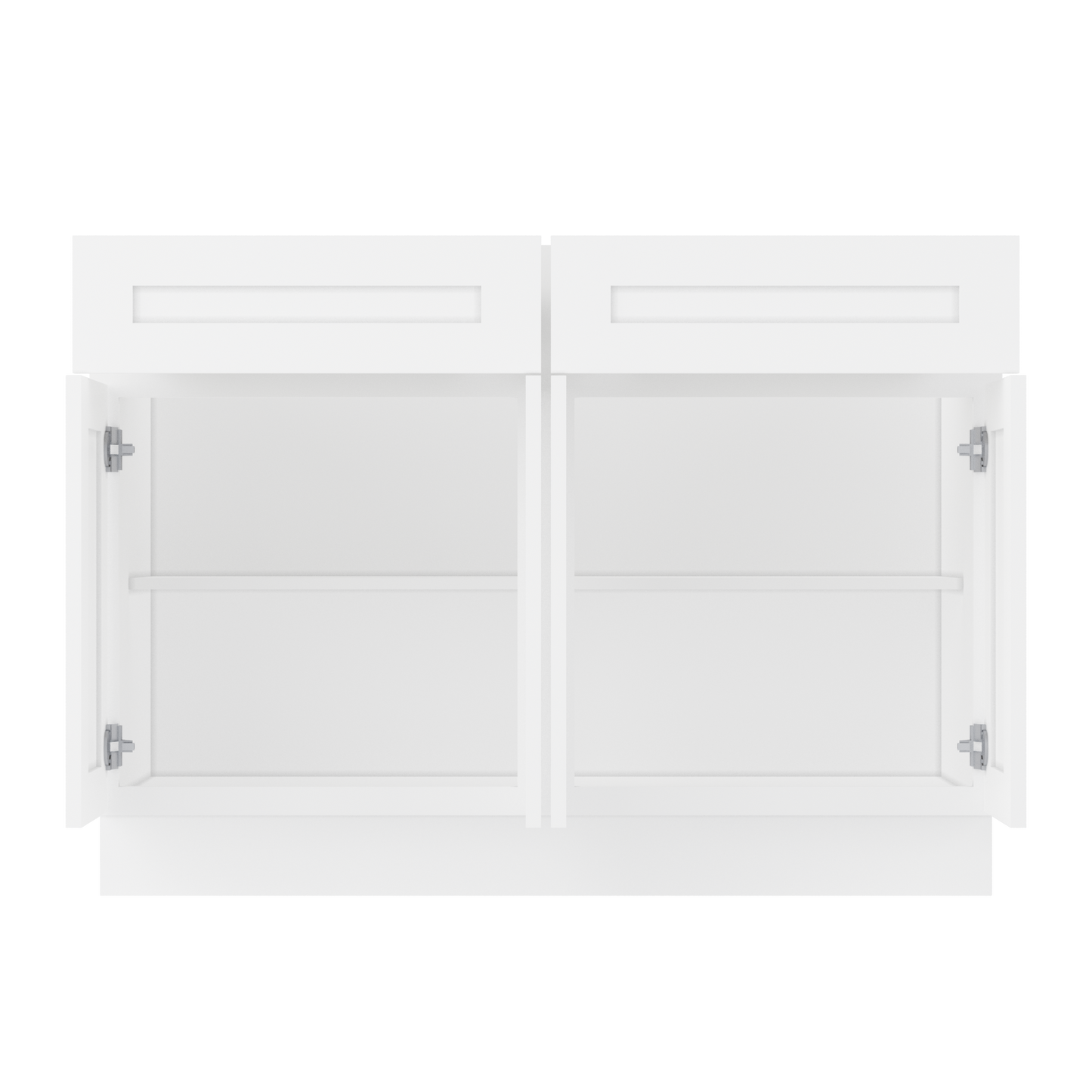 Base Kitchen Cabinet B48 Alpina White LessCare 48 in. width 34.5 in. height 24 in. depth - Kitchen Cabinets
