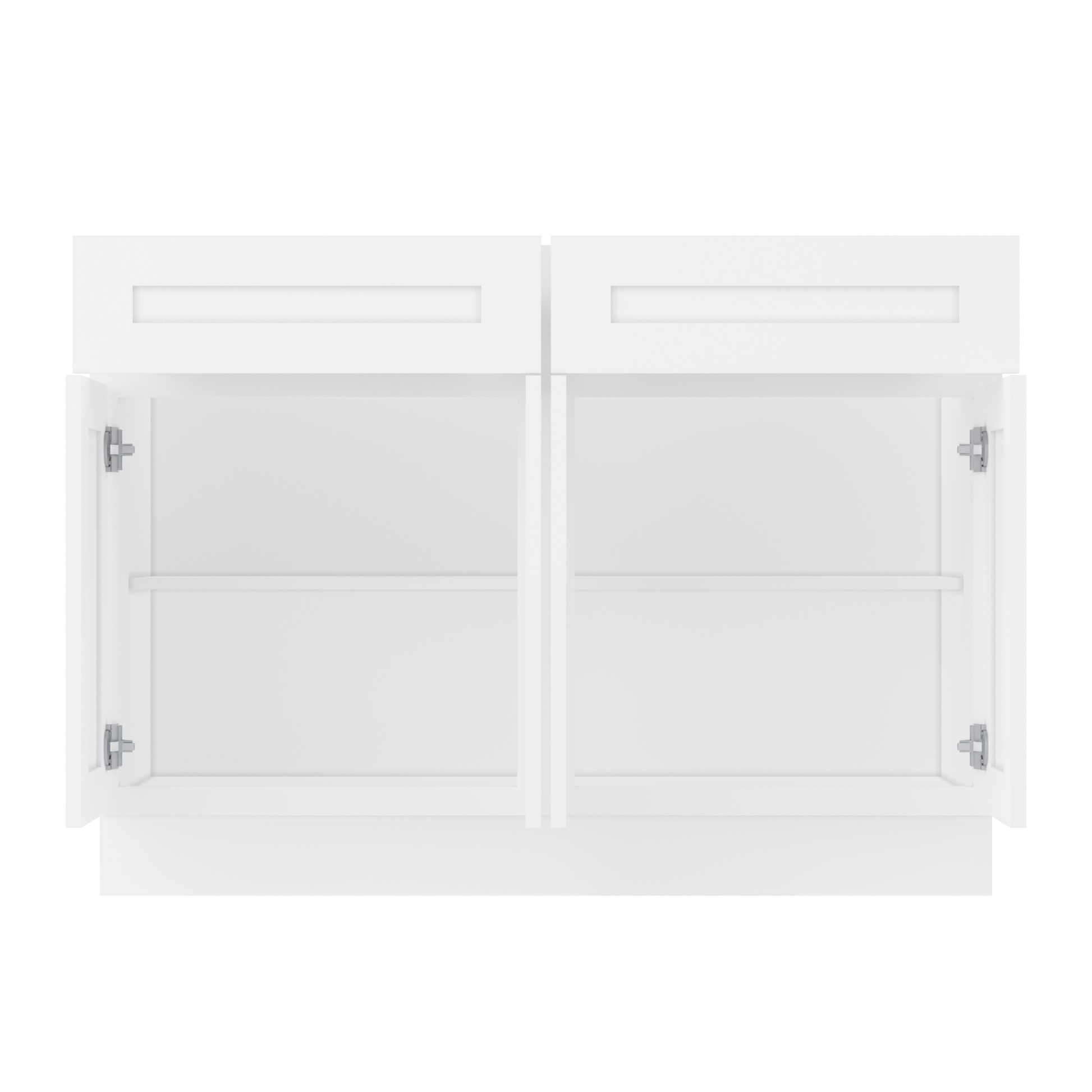 Base Kitchen Cabinet B48 Alpina White LessCare 48 in. width 34.5 in. height 24 in. depth - Kitchen Cabinets