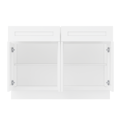 Base Kitchen Cabinet B48 Alpina White LessCare 48 in. width 34.5 in. height 24 in. depth - Kitchen Cabinets