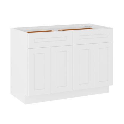 Base Kitchen Cabinet B48 Alpina White LessCare 48 in. width 34.5 in. height 24 in. depth - Kitchen Cabinets