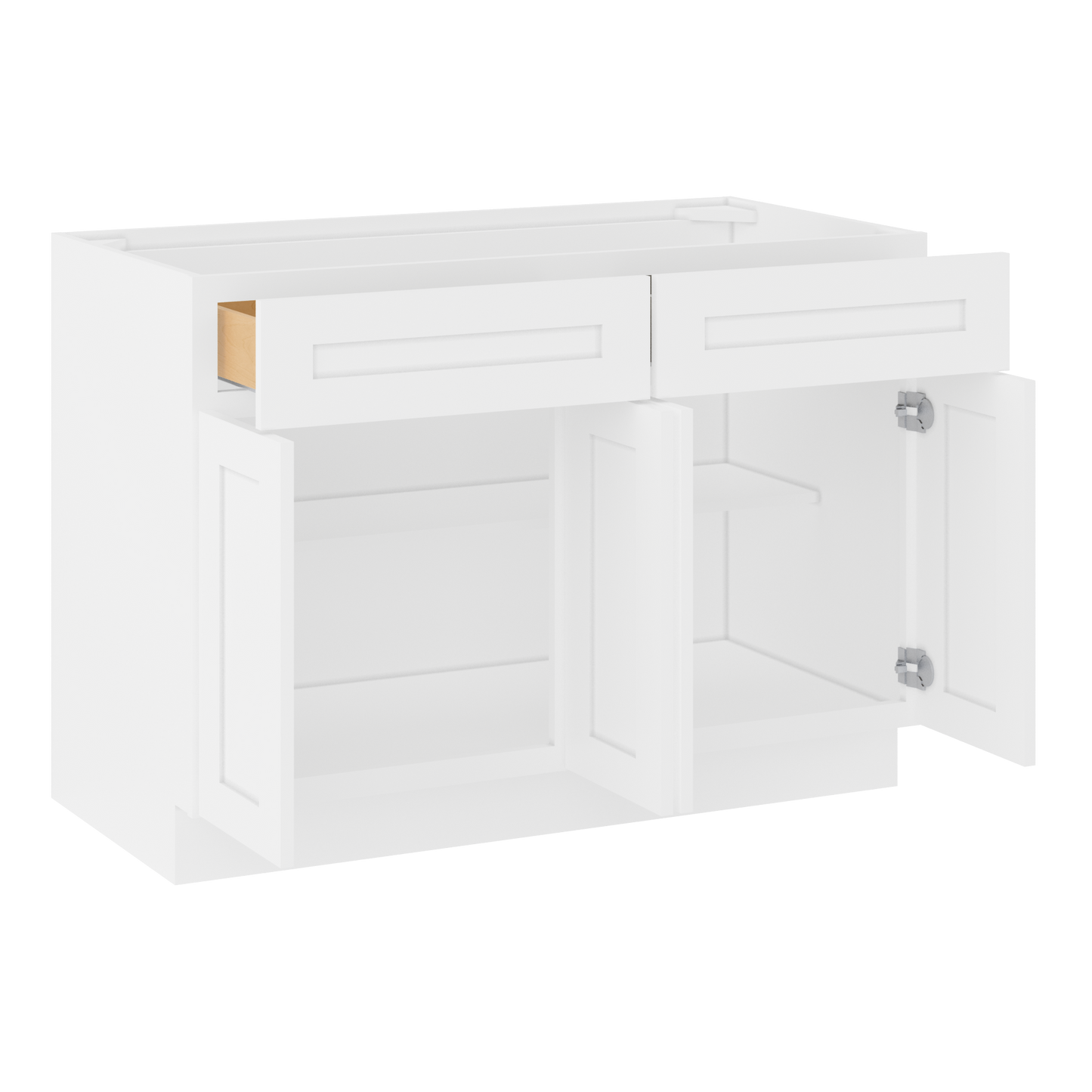 Base Kitchen Cabinet B48 Alpina White LessCare 48 in. width 34.5 in. height 24 in. depth - Kitchen Cabinets