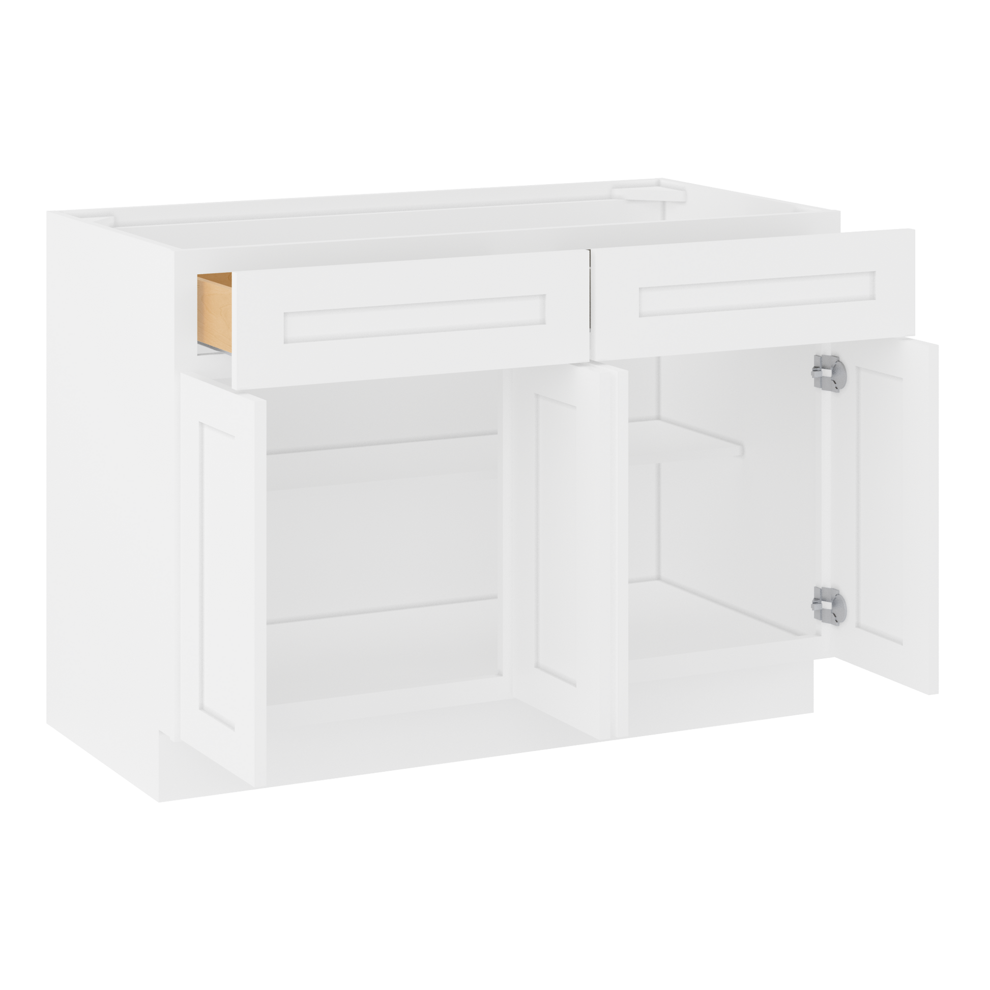 Base Kitchen Cabinet B48 Alpina White LessCare 48 in. width 34.5 in. height 24 in. depth - Kitchen Cabinets