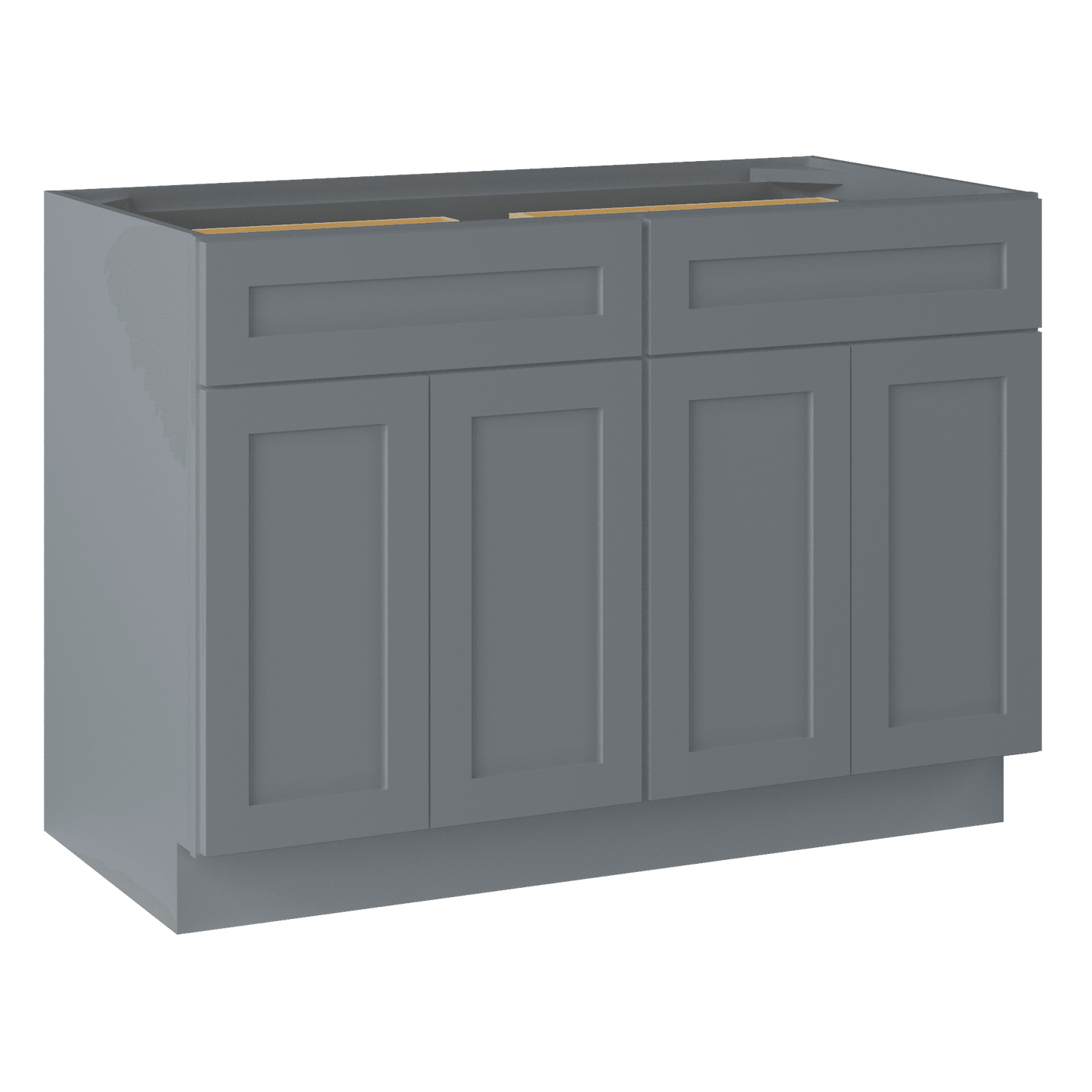 Base Kitchen Cabinet B48 Colonial Gray LessCare 48 in. width 34.5 in. height 24 in. depth - Kitchen Cabinets