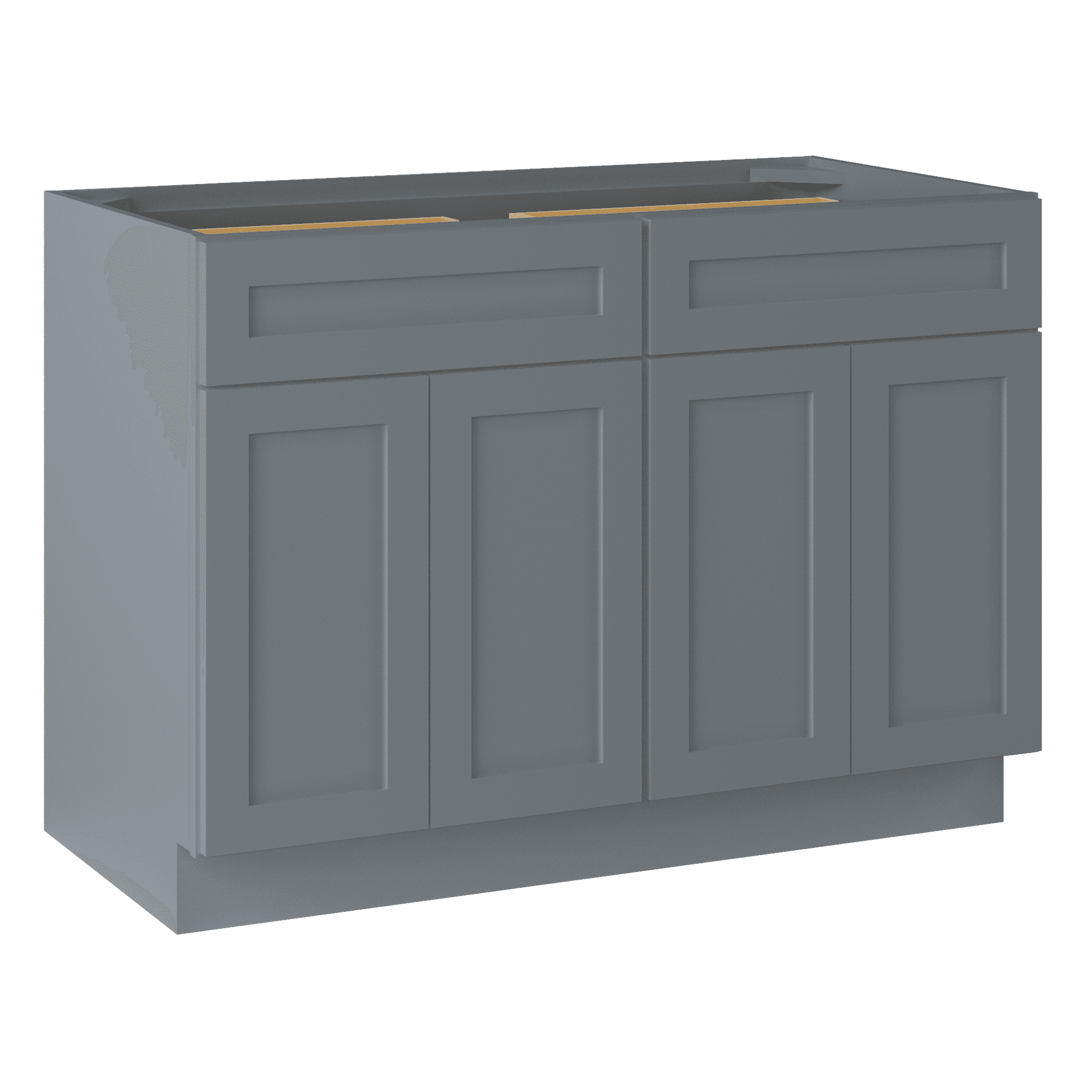 Base Kitchen Cabinet B48 Colonial Gray LessCare 48 in. width 34.5 in. height 24 in. depth - Kitchen Cabinets