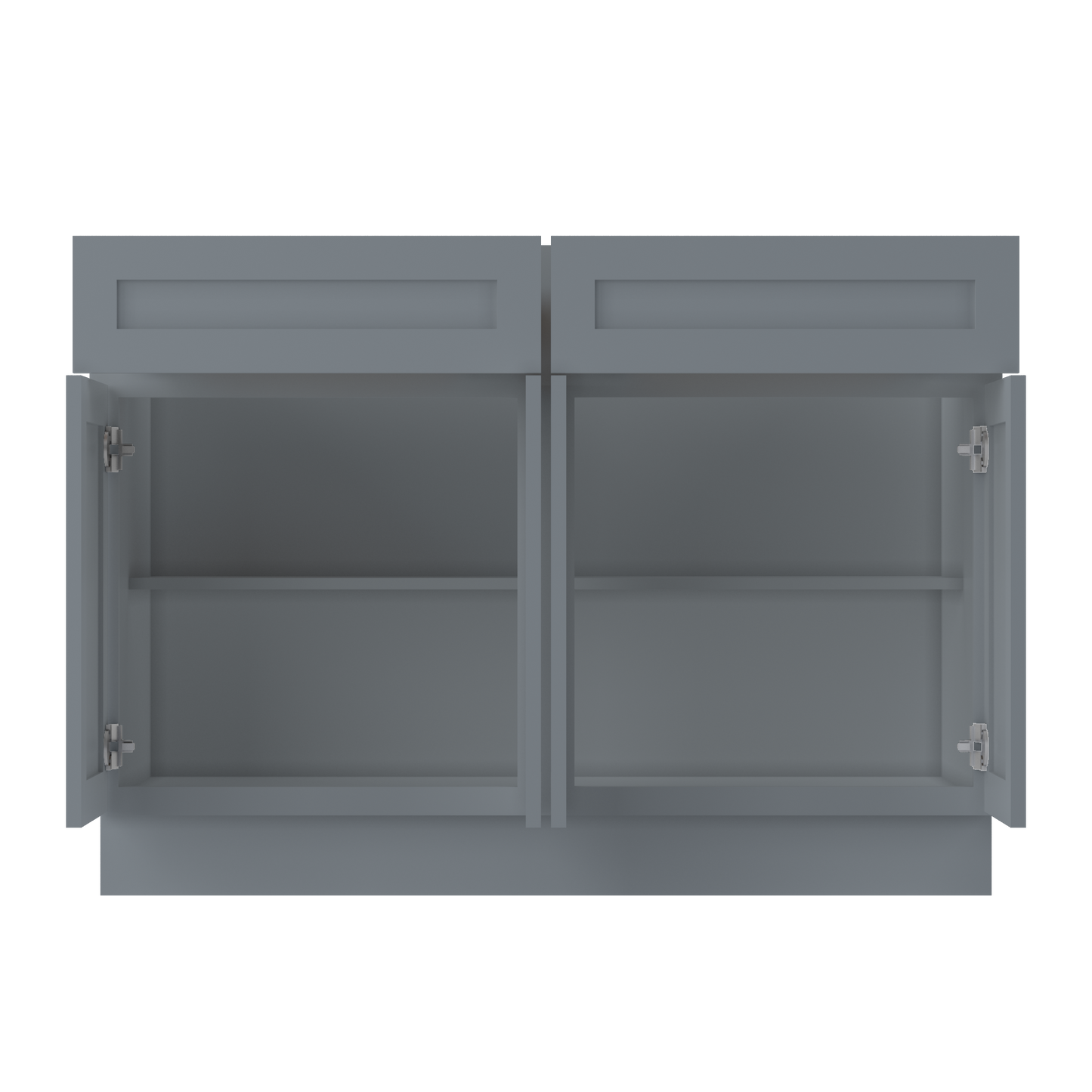Base Kitchen Cabinet B48 Colonial Gray LessCare 48 in. width 34.5 in. height 24 in. depth - Kitchen Cabinets