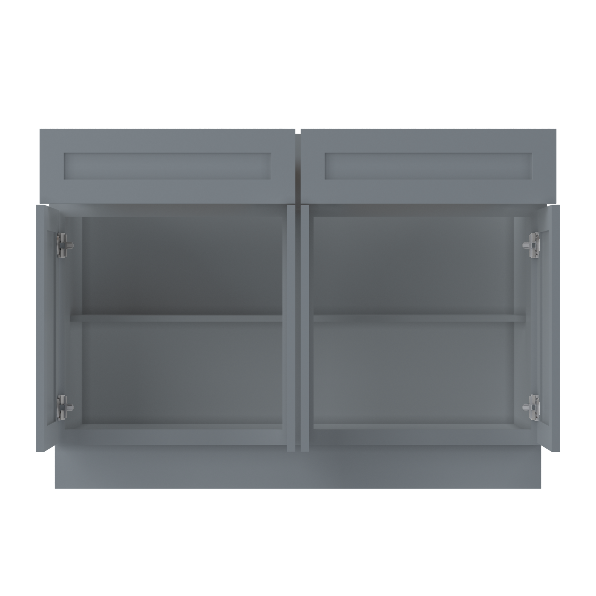 Base Kitchen Cabinet B48 Colonial Gray LessCare 48 in. width 34.5 in. height 24 in. depth - Kitchen Cabinets
