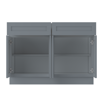 Base Kitchen Cabinet B48 Colonial Gray LessCare 48 in. width 34.5 in. height 24 in. depth - Kitchen Cabinets