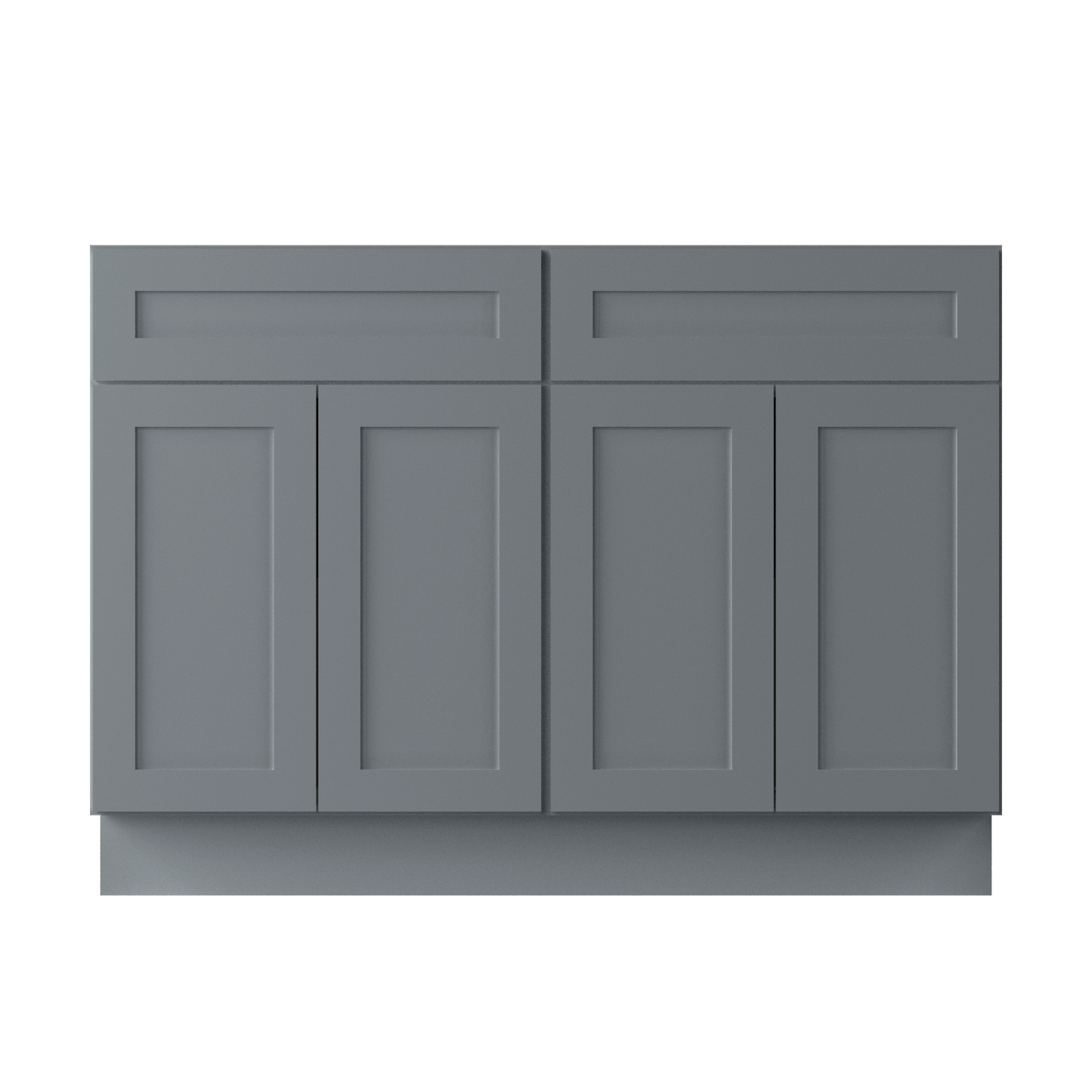 Base Kitchen Cabinet B48 Colonial Gray LessCare 48 in. width 34.5 in. height 24 in. depth - Kitchen Cabinets