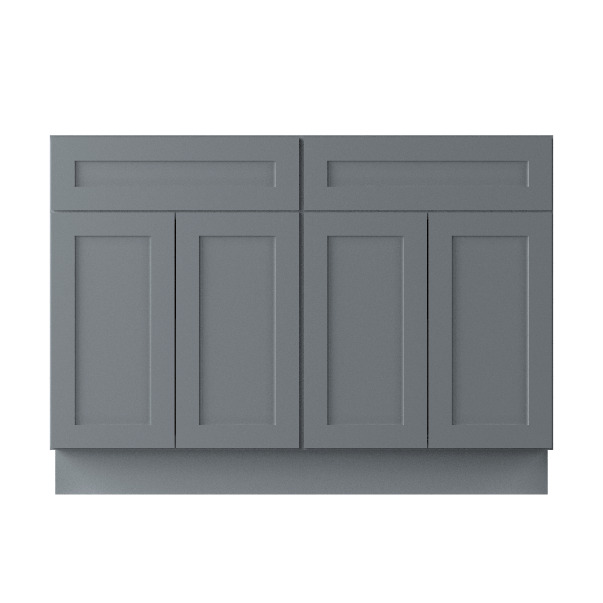 Base Kitchen Cabinet B48 Colonial Gray LessCare 48 in. width 34.5 in. height 24 in. depth - Kitchen Cabinets