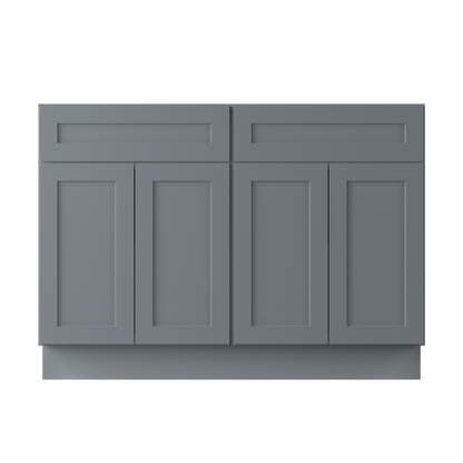 Base Kitchen Cabinet B48 Colonial Gray LessCare 48 in. width 34.5 in. height 24 in. depth - Kitchen Cabinets