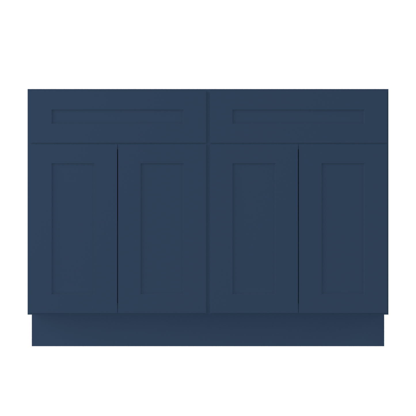 Base Kitchen Cabinet B48 Danbury Blue LessCare 48 in. width 34.5 in. height 24 in. depth - Kitchen Cabinets