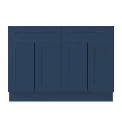 Base Kitchen Cabinet B48 Danbury Blue LessCare 48 in. width 34.5 in. height 24 in. depth - Kitchen Cabinets