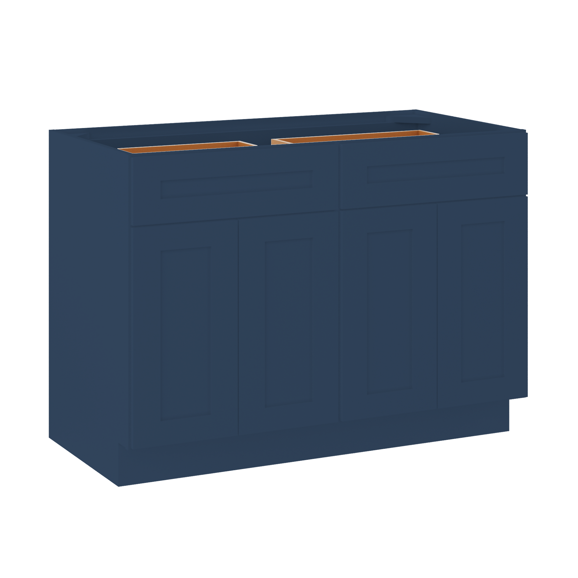 Base Kitchen Cabinet B48 Danbury Blue LessCare 48 in. width 34.5 in. height 24 in. depth - Kitchen Cabinets