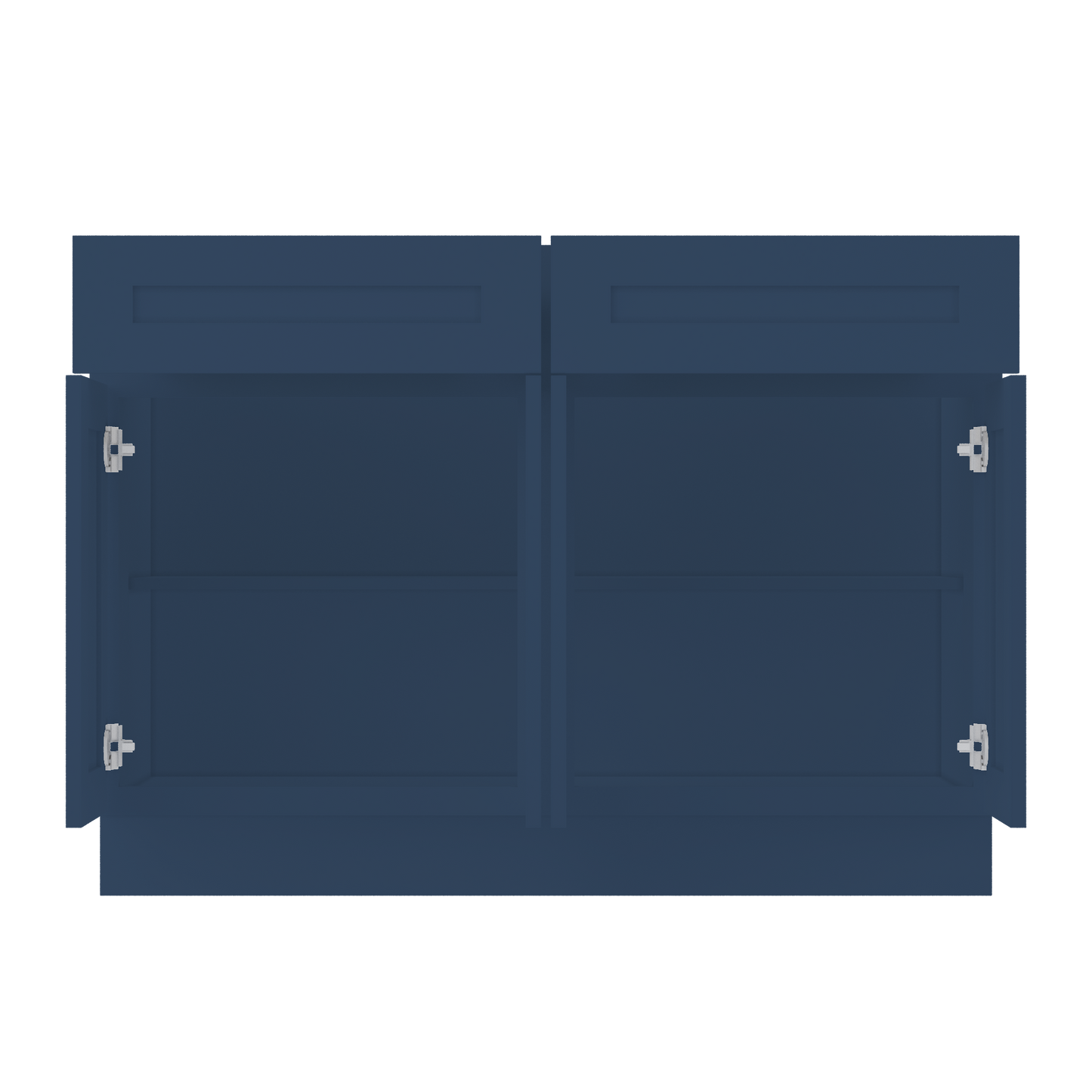 Base Kitchen Cabinet B48 Danbury Blue LessCare 48 in. width 34.5 in. height 24 in. depth - Kitchen Cabinets